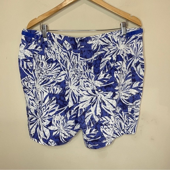 CARIBBEAN JOE‎ Tropical Floral Linen Blend Cargo Shorts, Size 14 - Picture 4 of 7